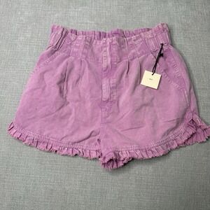 Francesca's Pink Denim Shorts Size L Brand New